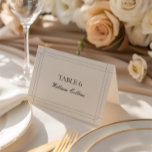 Elegant Classic Vintage Wedding Place Card<br><div class="desc">Introduce timeless elegance to your wedding reception with the MIA Elegant Classic Vintage Wedding Place Card. This beautifully designed place card features intricate details and refined typography, setting the tone for a sophisticated dining experience. The neutral colour palette and classic design make it a perfect fit for various wedding themes....</div>