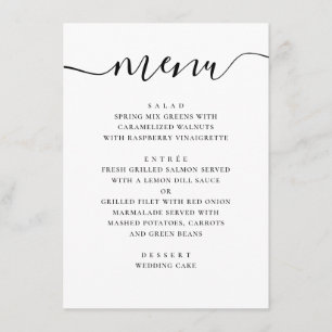 Elegant Classic Wedding   Minimalist Modern Script Menu