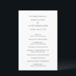 Elegant Classic Wedding Program<br><div class="desc">Elegant wedding program featuring a simple and classic design with traditional serif and elegant script fonts.</div>