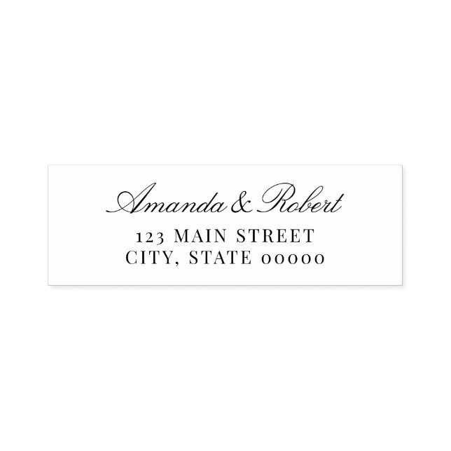 Elegant Classic Wedding Return Address Self-inking Stamp (Design)