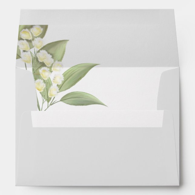 Elegant Classic Wedding Sage Greenery 5x7 Envelope (Back (Bottom))