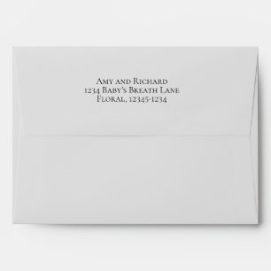 Elegant Classic Wedding White Simple 5x7 Envelope