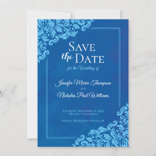 Elegant Classic With Floral Ornaments for Wedding Invitation