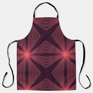 Elegant classical retro style geometric flower art apron