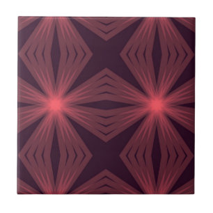 Elegant classical retro style geometric flower art ceramic tile