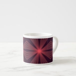 Elegant classical retro style geometric flower art espresso cup