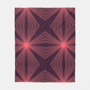 Elegant classical retro style geometric flower art fleece blanket