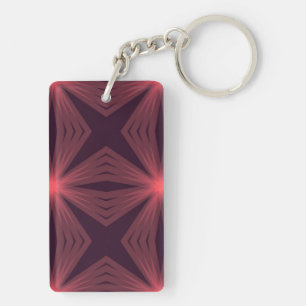 Elegant classical retro style geometric flower art key ring