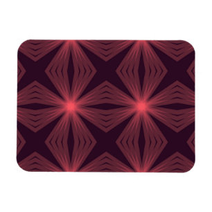 Elegant classical retro style geometric flower art magnet