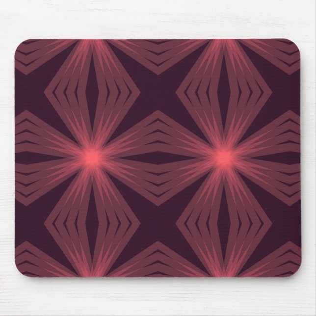 Elegant classical retro style geometric flower art mouse pad (Front)