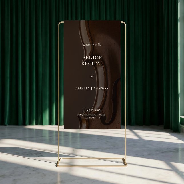 Elegant Classical String Music Senior Recital  Banner (Elegant Classical String Music Senior Recital Banner)