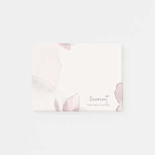 Elegant Classy Abstract Blush Watercolor Floral Post-it Notes