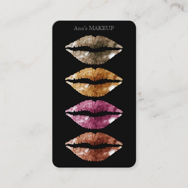 Elegant classy artistic lips look business card (Front)