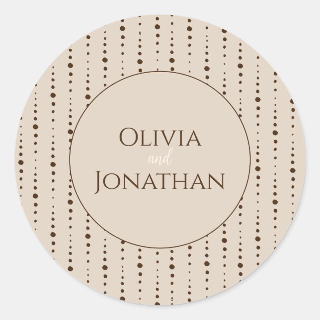 Elegant Classy Beige ornate Envelope Seal (Front)