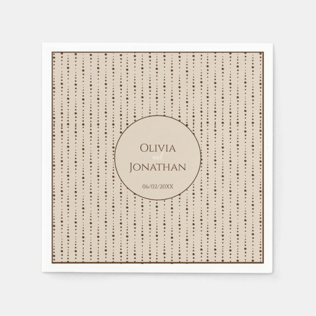 Elegant Classy Beige ornate Napkin (Front)