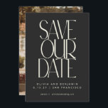 Elegant Classy Black Simple Modern Trendy Photo Save The Date<br><div class="desc">Elegant Classy Black Simple Modern Trendy Photo Save the Date</div>