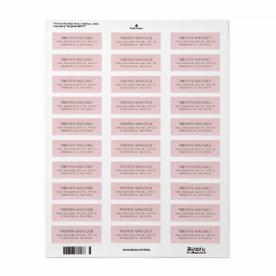 Elegant Classy Blush Pink Return Address Return Address Label
