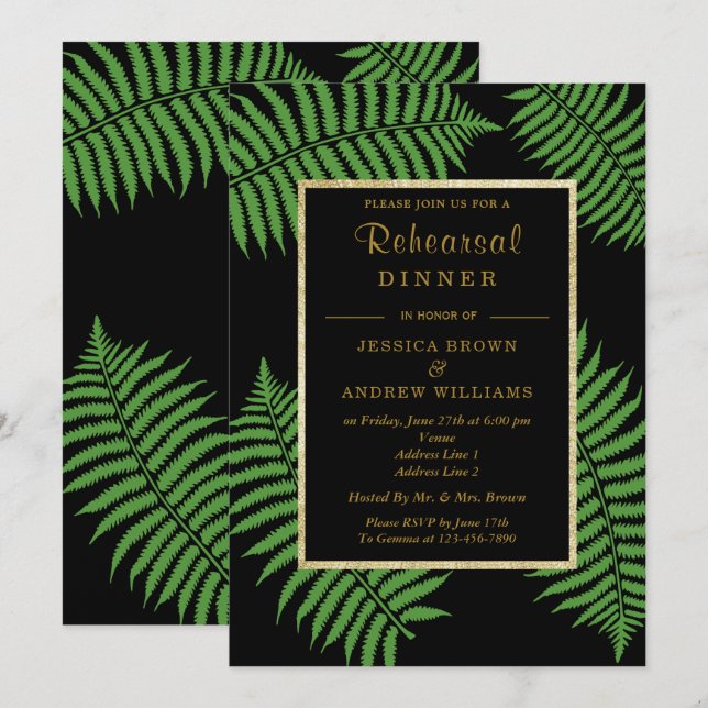 Elegant Classy Bracken Wedding Invitation (Front/Back)