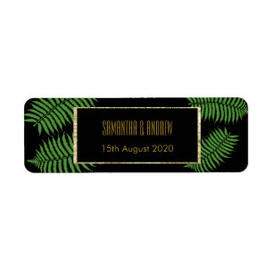 Elegant Classy Bracken Wedding Return Address Label