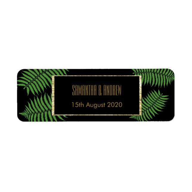 Elegant Classy Bracken Wedding Return Address Label (Front)