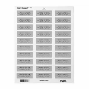 Elegant Classy Dove Grey Return Address Label