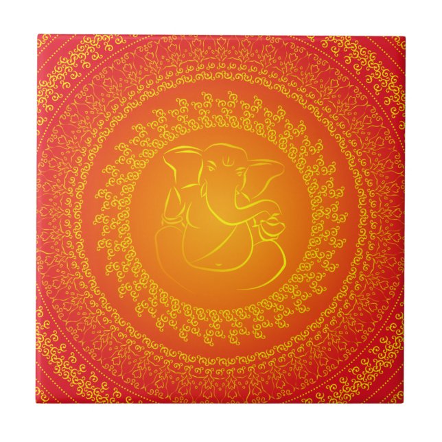 Elegant Classy Ganesh/ Indian God Tile (Front)