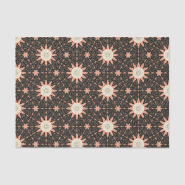 Elegant Classy Geometric Pattern Abstract Floral Tissue Paper (Front)