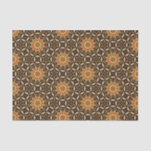 Elegant Classy Geometric Pattern Abstract Floral Tissue Paper (Front)