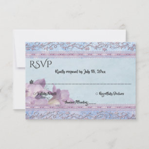 Elegant Classy Glamourous Classic Formal Wedding RSVP Card