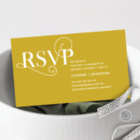 Elegant Classy, Gold Script, RSVP respond