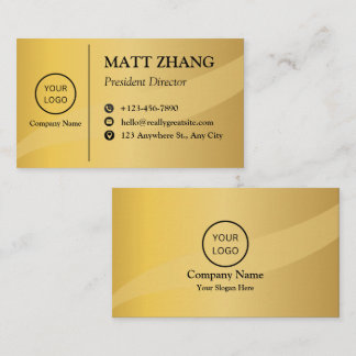 Elegant Classy Golden Professional Modern Golden Business Card