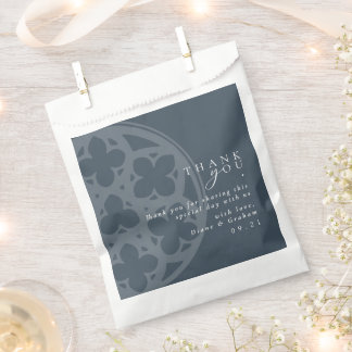 Elegant Classy Gothic Cathedral Dark Slate Wedding Favour Bag