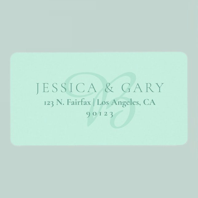Elegant Classy Light Teal & Jade Return Address Label (Creator Uploaded)