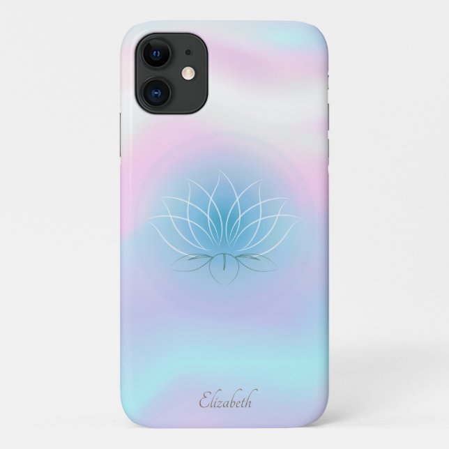 Elegant Classy Lotus Holographic Case-Mate iPhone Case (Back)
