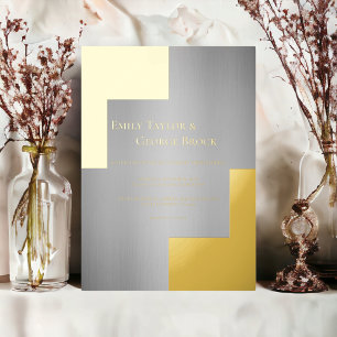 Elegant Classy Luxury Modern Wedding Silver Gold 