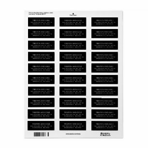 Elegant Classy Navy Blue Return Address Label