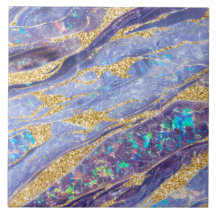     Elegant Classy Opal Marble Purple Gold Glitter