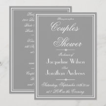 Elegant Classy Personalised Simple Couples Shower 