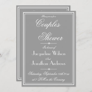 Elegant Classy Personalised Simple Couples Shower Invitation