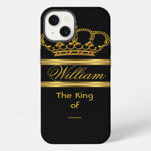 Elegant Classy Royal King Gold Black Crown 3 iPhone Case