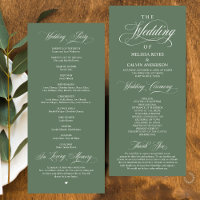 Elegant Classy Sage Green Script Wedding