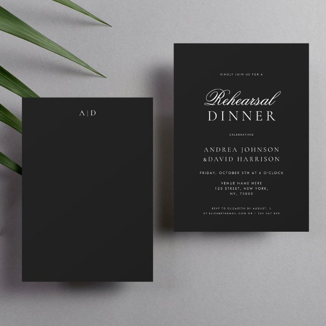 Elegant Classy Script Minimalist Rehearsal Dinner Invitation (Creator Uploaded)