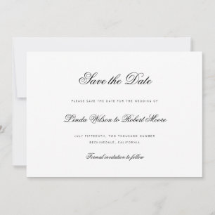 Elegant Classy Script Traditional Save The Date