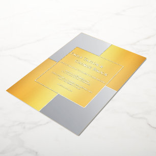 Elegant Classy Silver And Gold Modern Chic Wedding