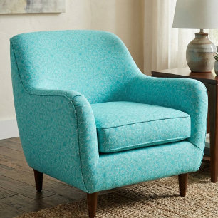 Elegant Classy Turquoise Mosaic Geometric Pattern Fabric