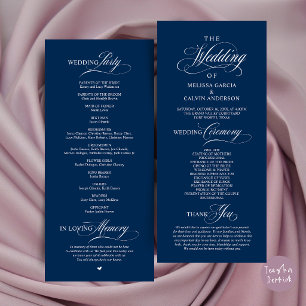 Elegant Classy Wedding Ceremony Order Program