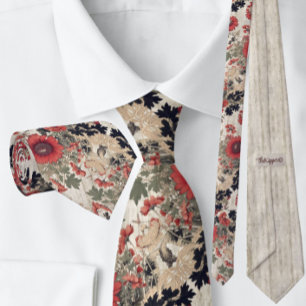 Elegant Classy Wild Flowers Floral Tie