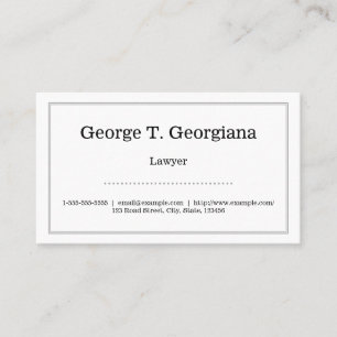 Elegant, Clean and Minimalistic With Line Border Business Card