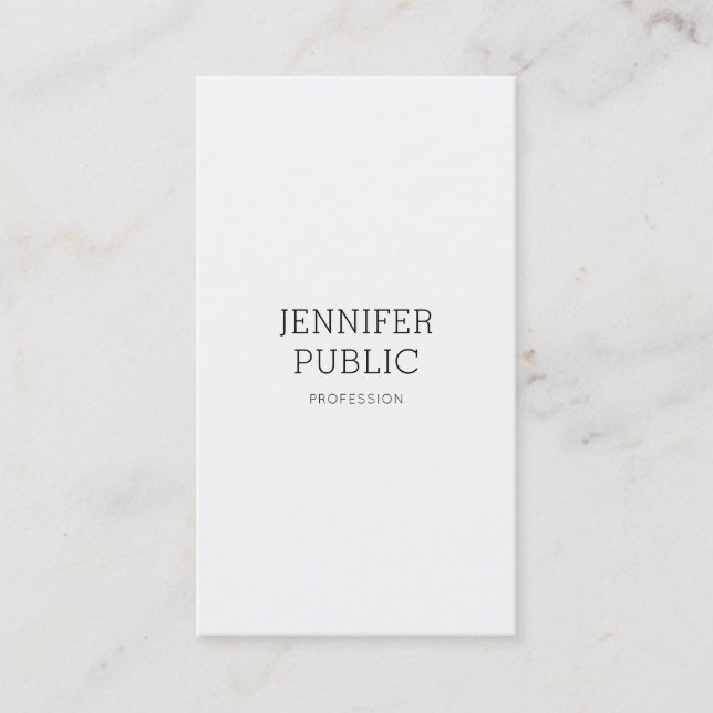 Elegant Clean Design Professional Plain Modern Business Card (Front)