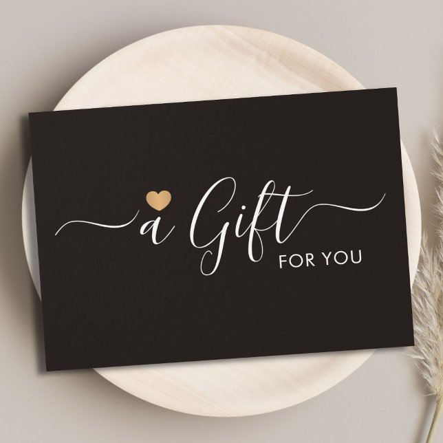 Elegant Clean Faux Gold Heart Ivory Black (Creator Uploaded)